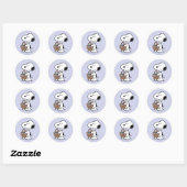 Snoopy Paasmand Ronde Sticker (Vel)