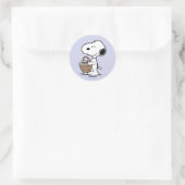 Snoopy Paasmand Ronde Sticker (Tas)