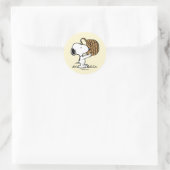 Snoopy Pasen Beagle Mandje Ronde Sticker (Tas)