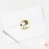 Snoopy Pasen Beagle Mandje Ronde Sticker (Envelop)