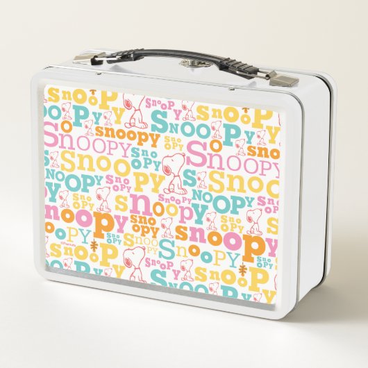 Snoopy Pastel Text Pattern (Achterkant)