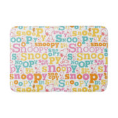 Snoopy Pastel Text Pattern Badmat (Voorkant)