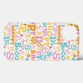Snoopy Pastel Text Pattern Case-Mate iPhone Case (Achterkant (horizontaal))