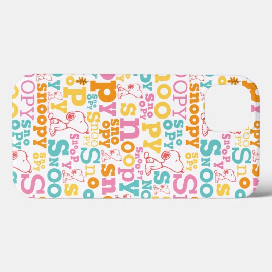 Snoopy Pastel Text Pattern Case-Mate iPhone Case (Achterkant (horizontaal))