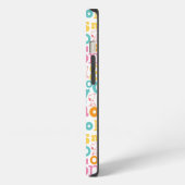 Snoopy Pastel Text Pattern iPhone Hoesje (Linkerkant)