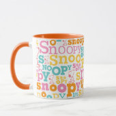 Snoopy Pastel Text Pattern Mok (Links)