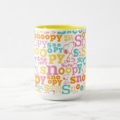 Snoopy Pastel Text Pattern Mok (Midden)