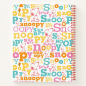 Snoopy Pastel Text Pattern Notitieboek (Achterkant)
