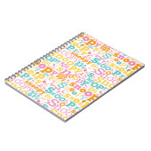 Snoopy Pastel Text Pattern Notitieboek (Linkerzijde)