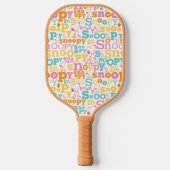 Snoopy Pastel Text Pattern Pickleball Paddle (Voorkant)