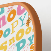 Snoopy Pastel Text Pattern Pickleball Paddle (Links Detail)