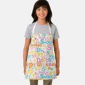 Snoopy Pastel Text Pattern Schort (Insitu)