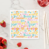 Snoopy Pastel Text Pattern Servet (Insitu)