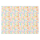 Snoopy Pastel Text Pattern Tafelkleed (Voorkant (Horizontaal))
