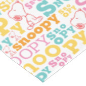 Snoopy Pastel Text Pattern Tafelkleed (Gekanteld)