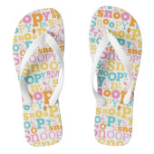 Snoopy Pastel Text Pattern Teenslippers (Voetbed)