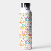 Snoopy Pastel Text Pattern Waterfles (Links)