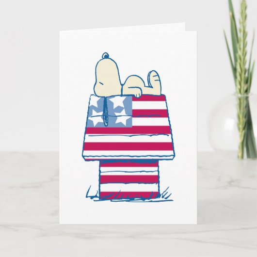 Snoopy Patriotic | Dank u Feestdagen Kaart (Voorkant)