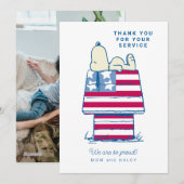 Snoopy Patriotic | Dank u Feestdagenkaart (Voorkant / Achterkant)