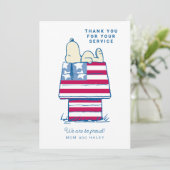 Snoopy Patriotic | Dank u Feestdagenkaart (Staand voorkant)