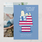 Snoopy Patriotic | Dank u Feestdagenkaart (Voorkant / Achterkant)
