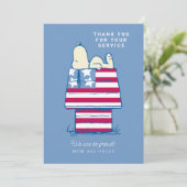 Snoopy Patriotic | Dank u Feestdagenkaart (Staand voorkant)
