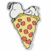 Snoopy Pizza Dreams Sticker (Voorkant)