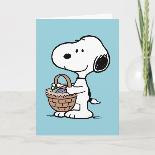 Snoopy Prettig Pasen Feestdagen Kaart (Voorkant)