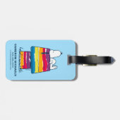 Snoopy | Rainbow Dog House Bagagelabel (Achterkant horizontaal)