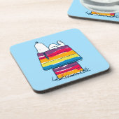 Snoopy | Rainbow Dog House Bier Onderzetter (Linkerzijde)