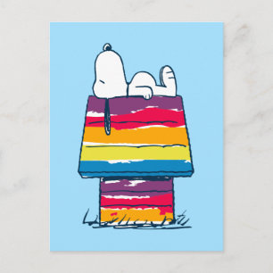 Snoopy Rainbow Dog House Briefkaart