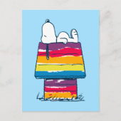 Snoopy | Rainbow Dog House Briefkaart (Voorkant)