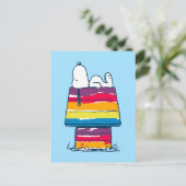Snoopy | Rainbow Dog House Briefkaart (Staand voorkant)