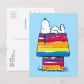 Snoopy | Rainbow Dog House Briefkaart (Voorkant / Achterkant)