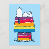 Snoopy | Rainbow Dog House Briefkaart (Voorkant)