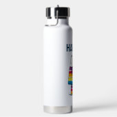 Snoopy | Rainbow Dog House | Jouw namen toevoegen Waterfles (Rechts)