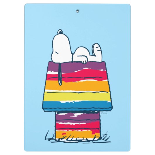 Snoopy | Rainbow Dog House Klembord (Achterkant)