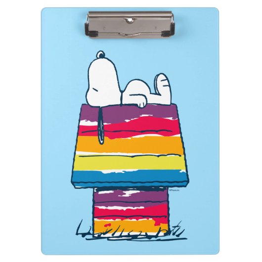 Snoopy | Rainbow Dog House Klembord (Voorkant)