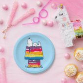 Snoopy | Rainbow Dog House Papieren Bordje (Feest)