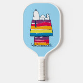 Snoopy | Rainbow Dog House Pickleball Paddle (Voorkant)