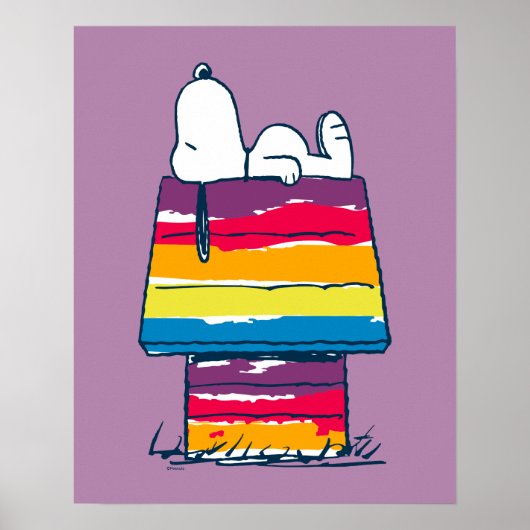 Snoopy | Rainbow Dog House Poster (Voorkant)
