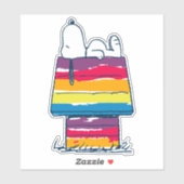 Snoopy | Rainbow Dog House Sticker (Vel)