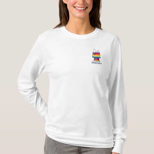 Snoopy | Rainbow Dog House T-shirt (Voorkant)