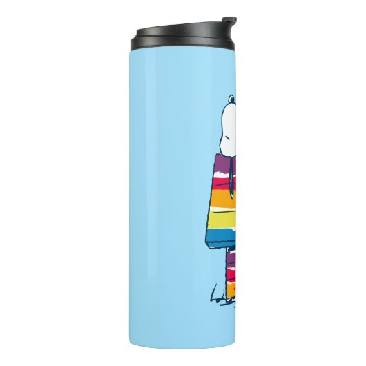 Snoopy | Rainbow Dog House Thermosbeker (Gedraaid links)