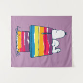 Snoopy | Rainbow Dog House Wandkleed (Voorkant (horizontaal))