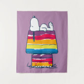 Snoopy | Rainbow Dog House Wandkleed (Voorkant)