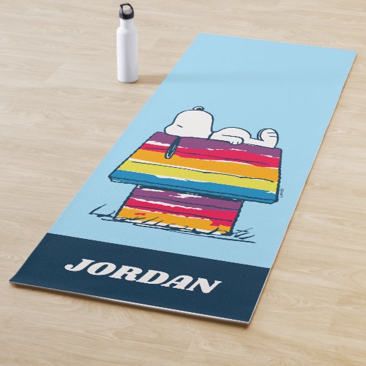 Snoopy | Rainbow Dog House Yogamat (In situ)