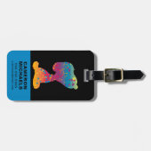 Snoopy Rainbow Graffiti Silhouette Bagagelabel (Voorkant horizontaal)