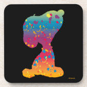 Snoopy Rainbow Graffiti Silhouette Bier Onderzetter (Voorkant)