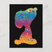 Snoopy Rainbow Graffiti Silhouette Briefkaart (Voorkant)